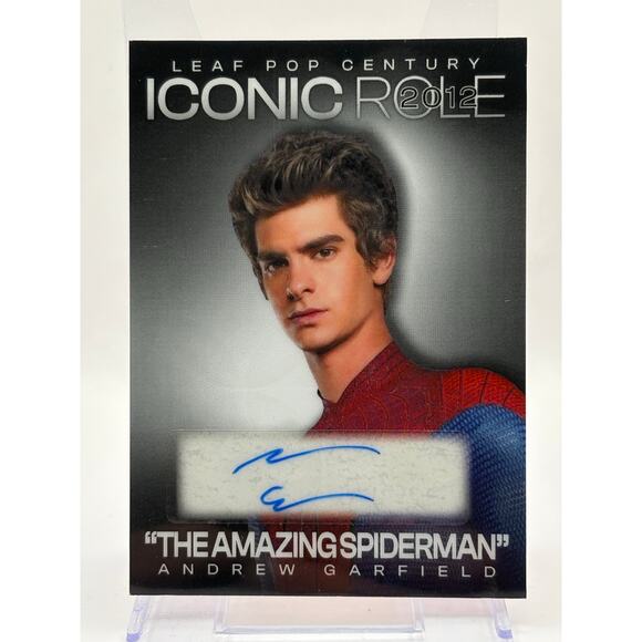 2025 Leaf Pop Century Andrew Garfield Iconic Role Black Auto 1/1 SSP Spider-Man - Picture 1 of 2
